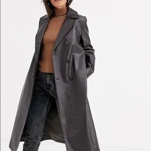 ASOS Design Croc Trench Coat